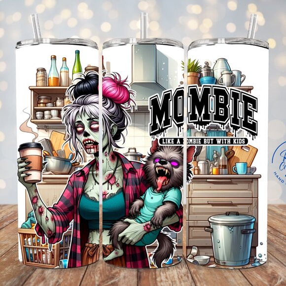 Mombie Tumbler, Mom Zombie Tumbler, Funny Mom Tumbler, Coffee Tumbler For Mom - Picture 1 of 7